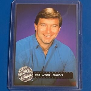 Rick Hansen #296 1991-92 Pro Set Platinum Ice Hockey Trading Card